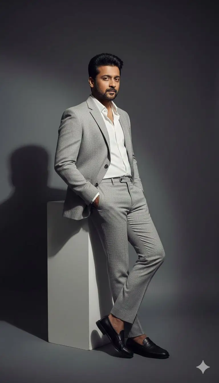 Preview of High-Contrast Fashion Editorial Portrait of a Man
