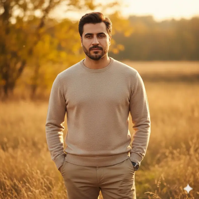 Preview of Golden Hour Fashion Portrait of a South Asian Man