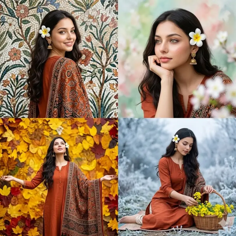 پیش‌نمایش کلاژ پرتره چهار فصل