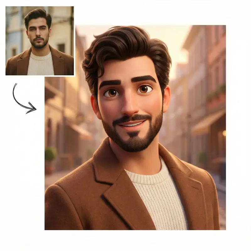 Preview of Pixar-Style Character Comparison Prompt