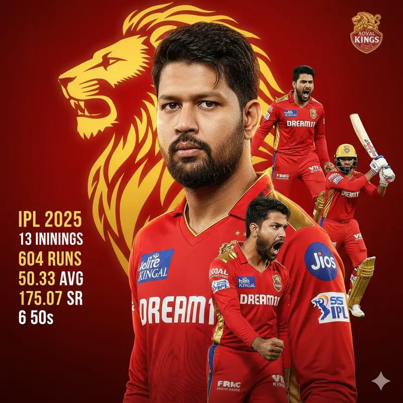 پیش‌نمایش Cricketer Composite Portrait and Stats Graphic