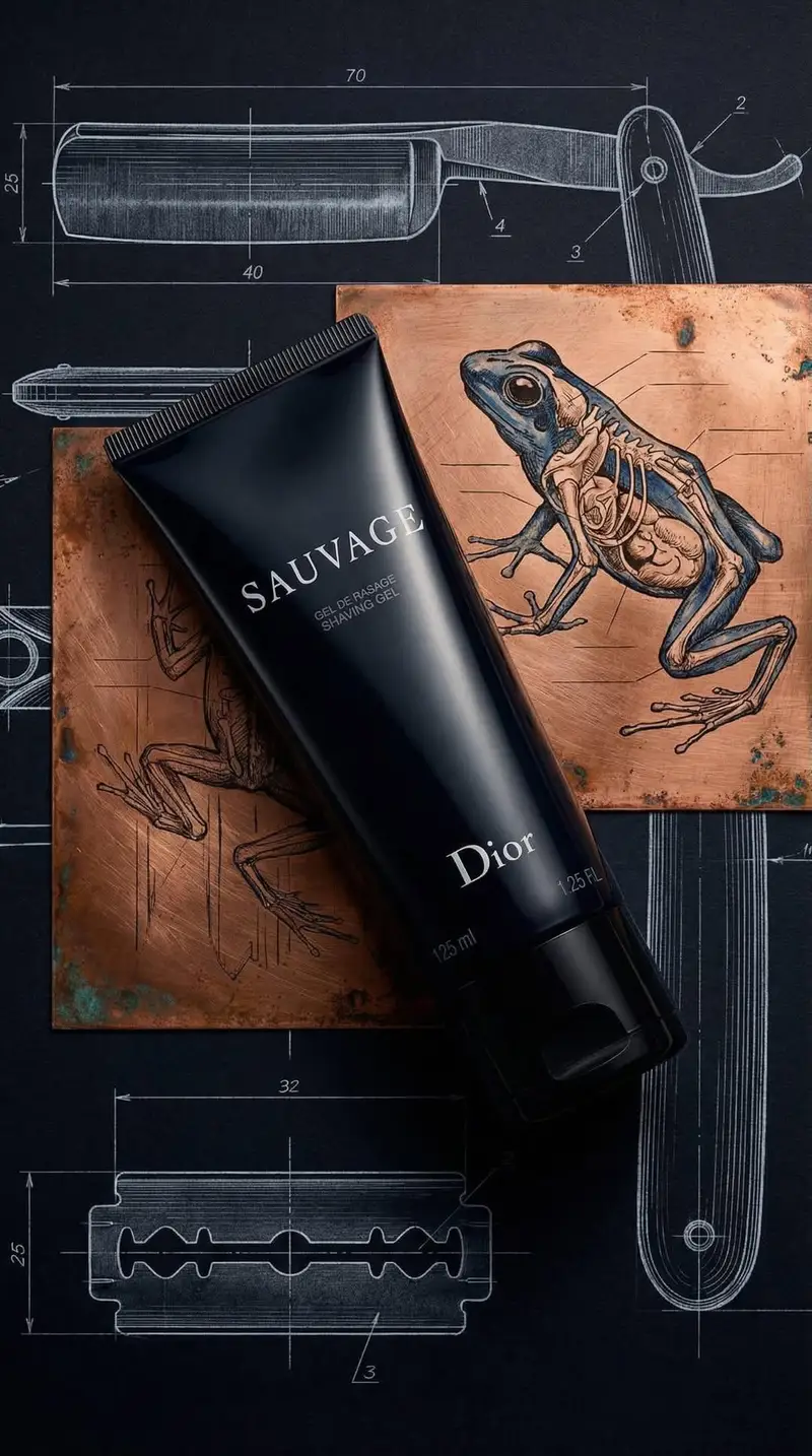 پیش‌نمایش Luxury Product Photography of Dior Sauvage Shaving Gel