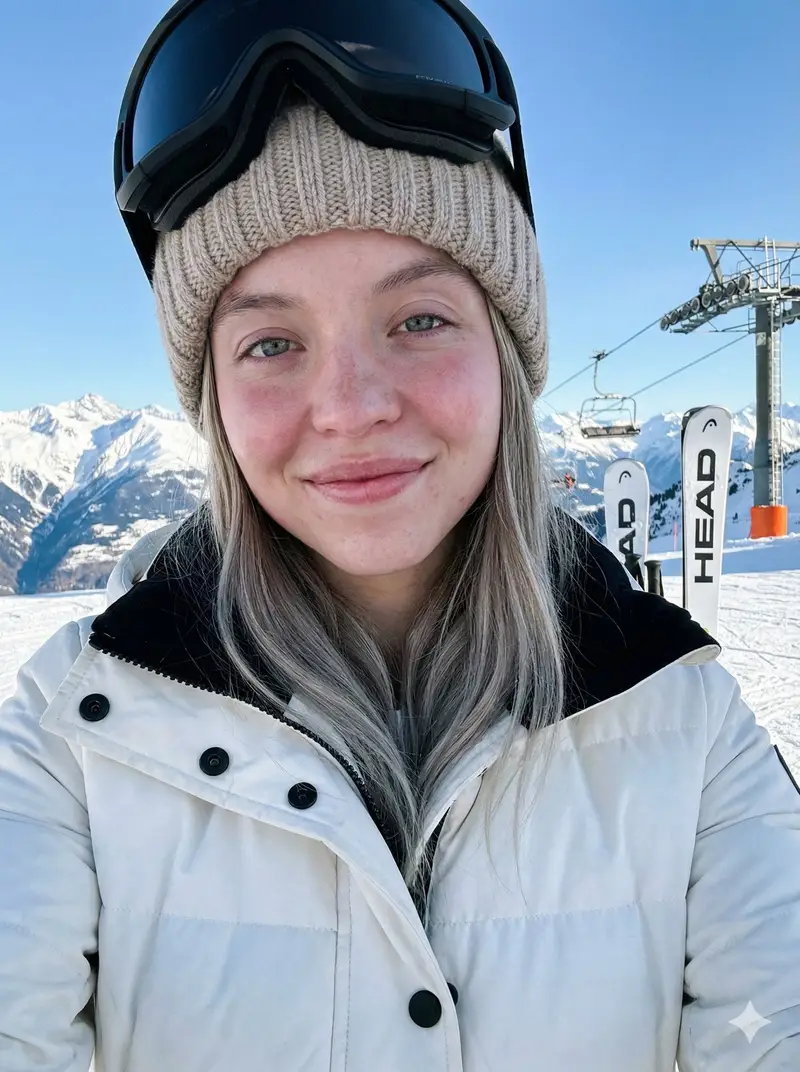 Preview of Sydney Sweeney Ski Vacation Selfie Portrait