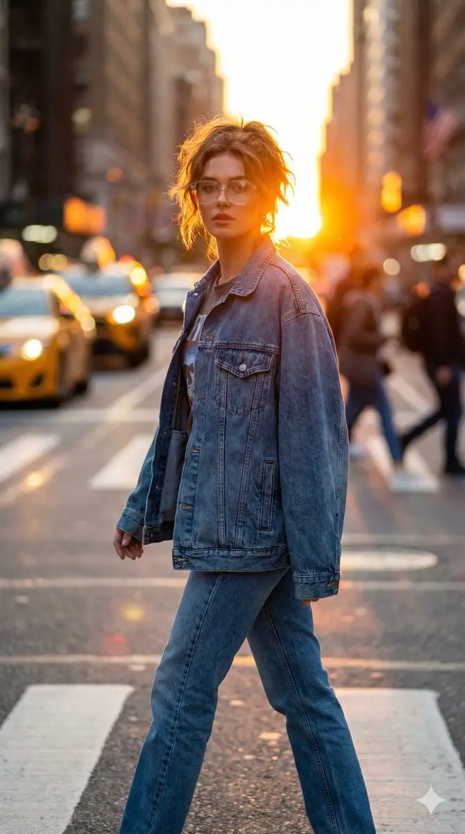 پیش‌نمایش Golden Hour Urban Streetwear Portrait