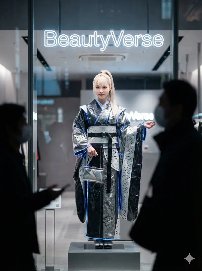 Preview of Futuristic Neo-Kimono Display Window Prompt (Part 1)