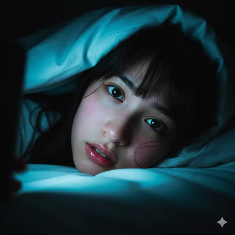 پیش‌نمایش Intimate Late-Night Portrait with Screen Glow