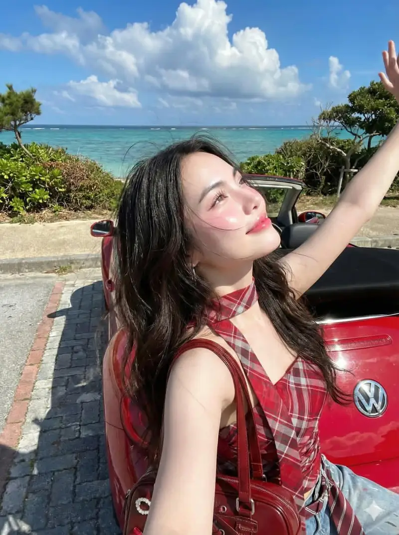 Preview of Okinawa Seaside Fashion Editorial with Car