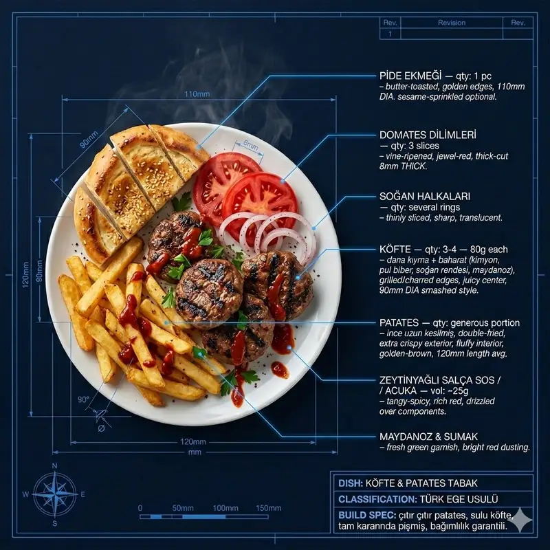 پیش‌نمایش Technical Architectural Blueprint of KÖFTE & PATATES