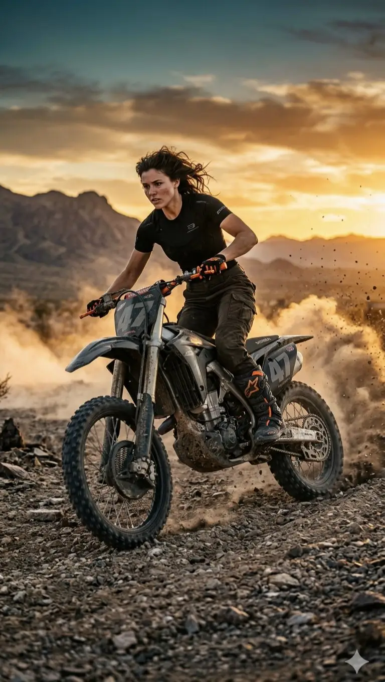 Preview of Desert Motocross Action Shot