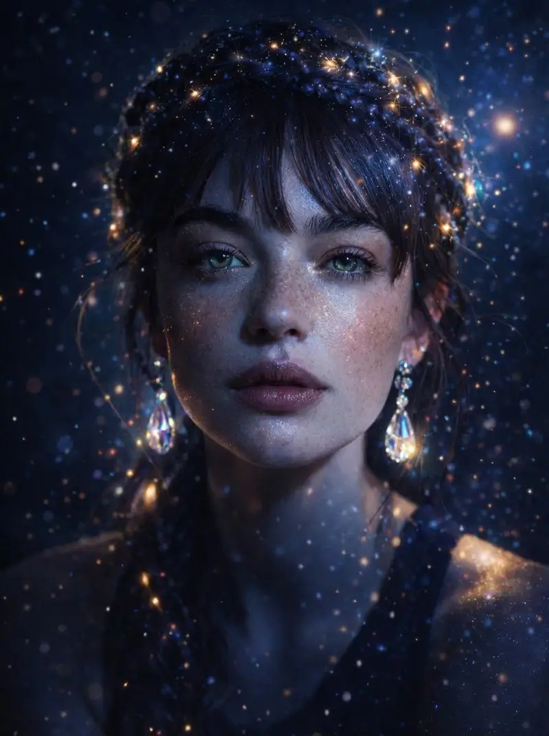 Preview of Magical Cinematic Portrait with Bioluminescent Light