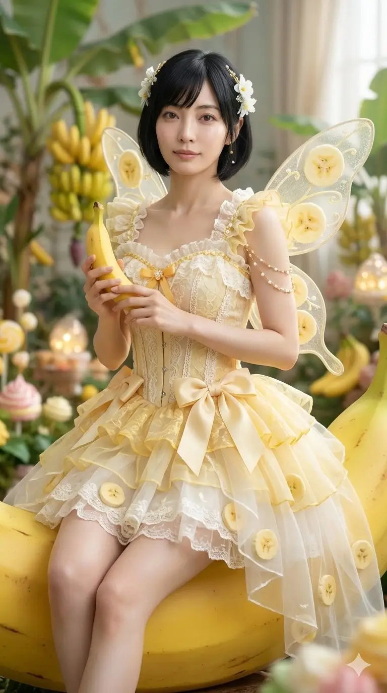 Preview of Cinematic Action Video Prompt: Banana Fairy vs. Zombies