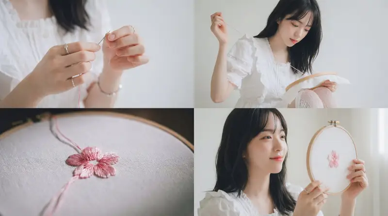 Preview of Cinematic Embroidery Scene Video