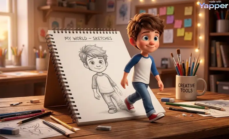 پیش‌نمایش Cinematic 3D Illustration of Imagination Coming to Life