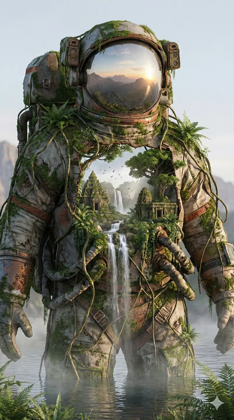 Preview of Surreal Nature-Meets-Sci-Fi Astronaut Suit