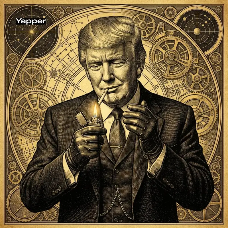 Preview of Vintage Engraving of Donald Trump as a Gangster