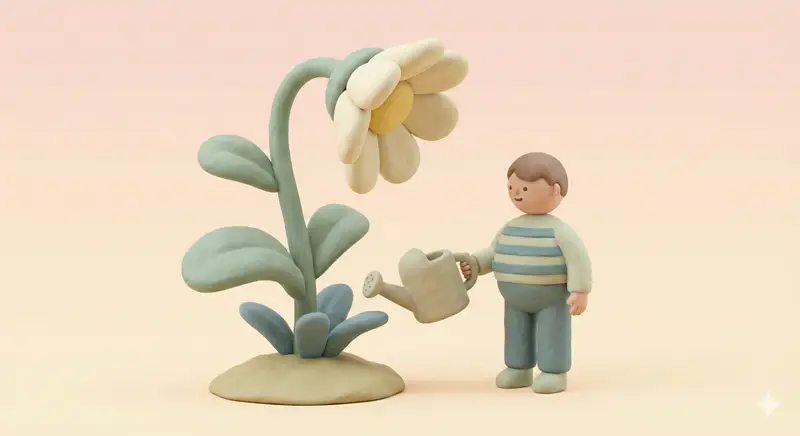 Preview of Clay-Style Soft Minimal 3D Illustration Template