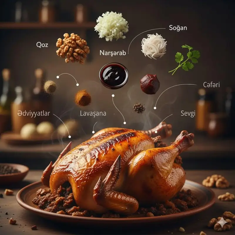 پیش‌نمایش Cinematic Food Infographic of Levengi Chicken
