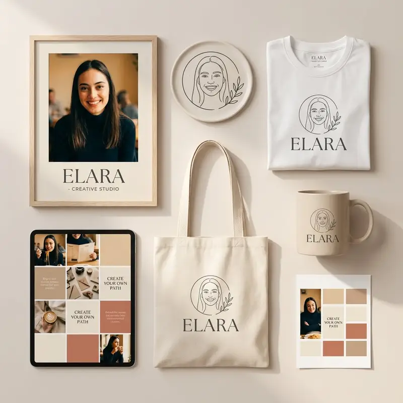 پیش‌نمایش Minimalist Personal Branding Mockup