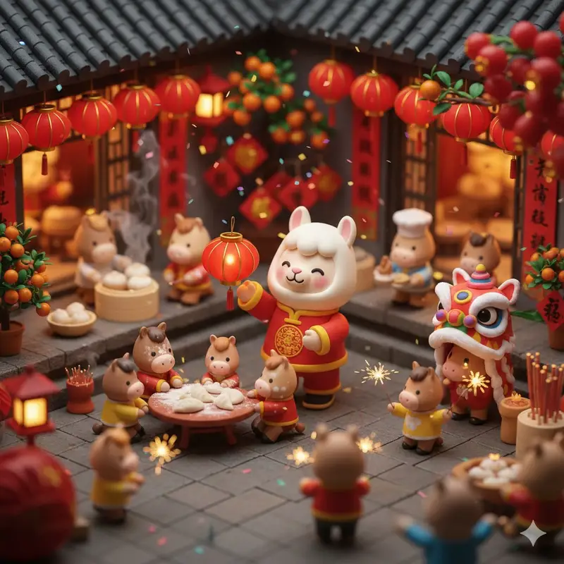 Preview of Cute Popmart Chinese New Year Llama