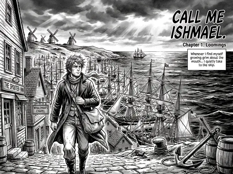 Preview of Manga Retelling of a Novel Opening