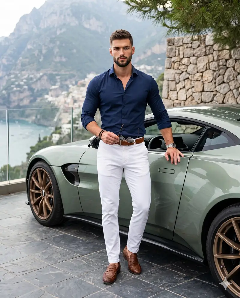 پیش‌نمایش پرتره مرد سبک زندگی خودرو لوکس