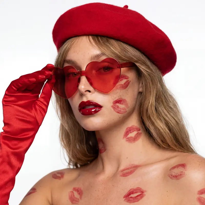 Preview of Ultra-Realistic Beauty Editorial with Kiss Marks