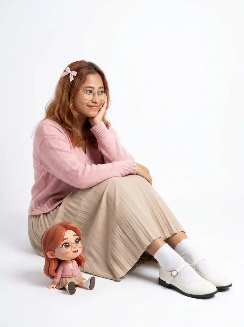 Preview of Interactive Subject and Chibi Doll Portrait