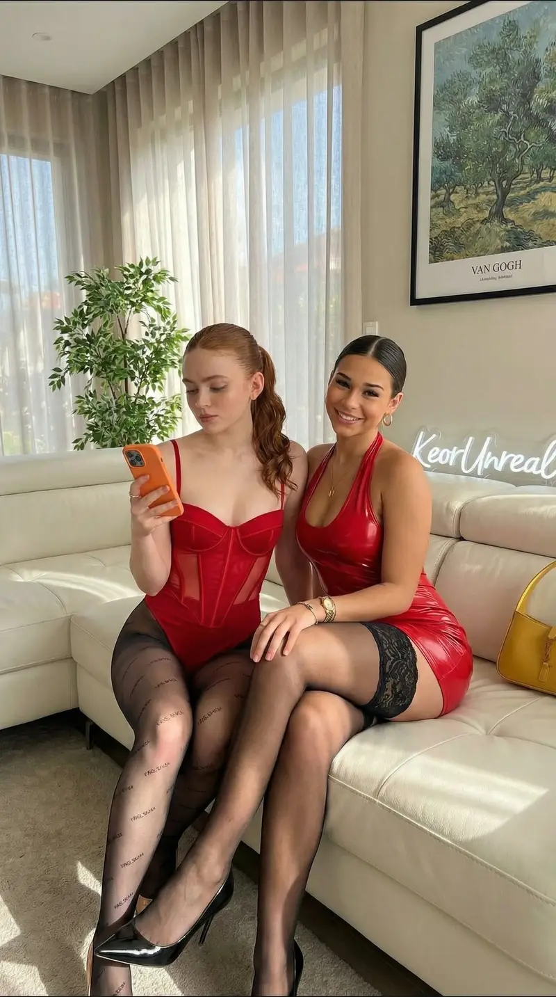 Preview of Ultra-Realistic High-End Smartphone Portrait of Two Stylish Women