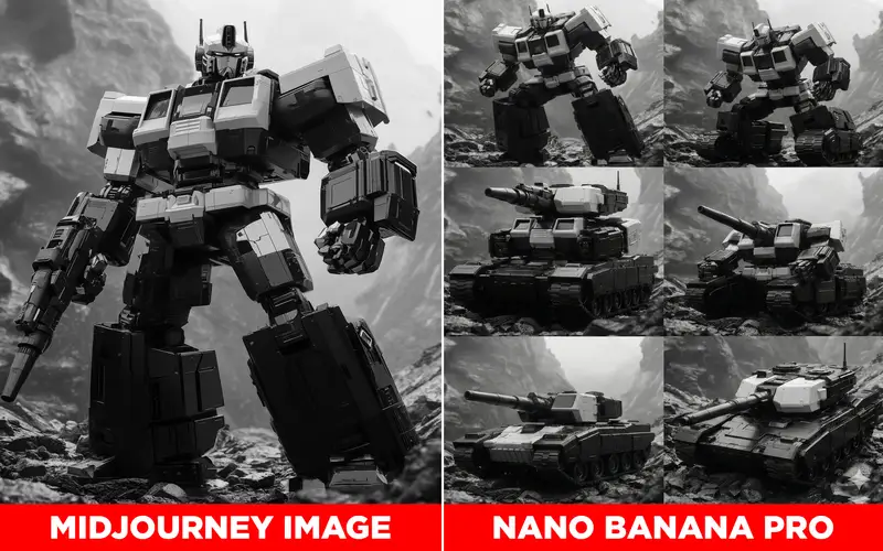 Preview of Transformer Robot to Tank Transition Prompt