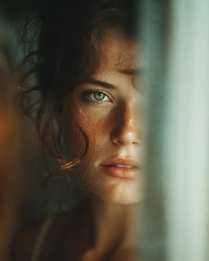Preview of Woman's Reflection Only in Mirror