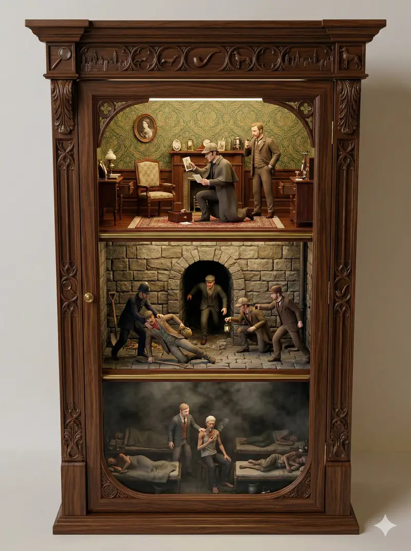 Preview of Sherlock Holmes Ornate Cupboard Diorama Prompt