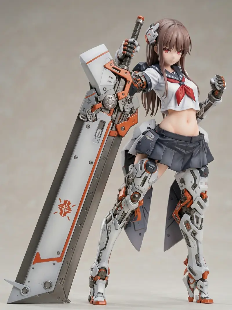Preview of Figure/Model Kit Packaging Prompts for Armored Mecha Girl