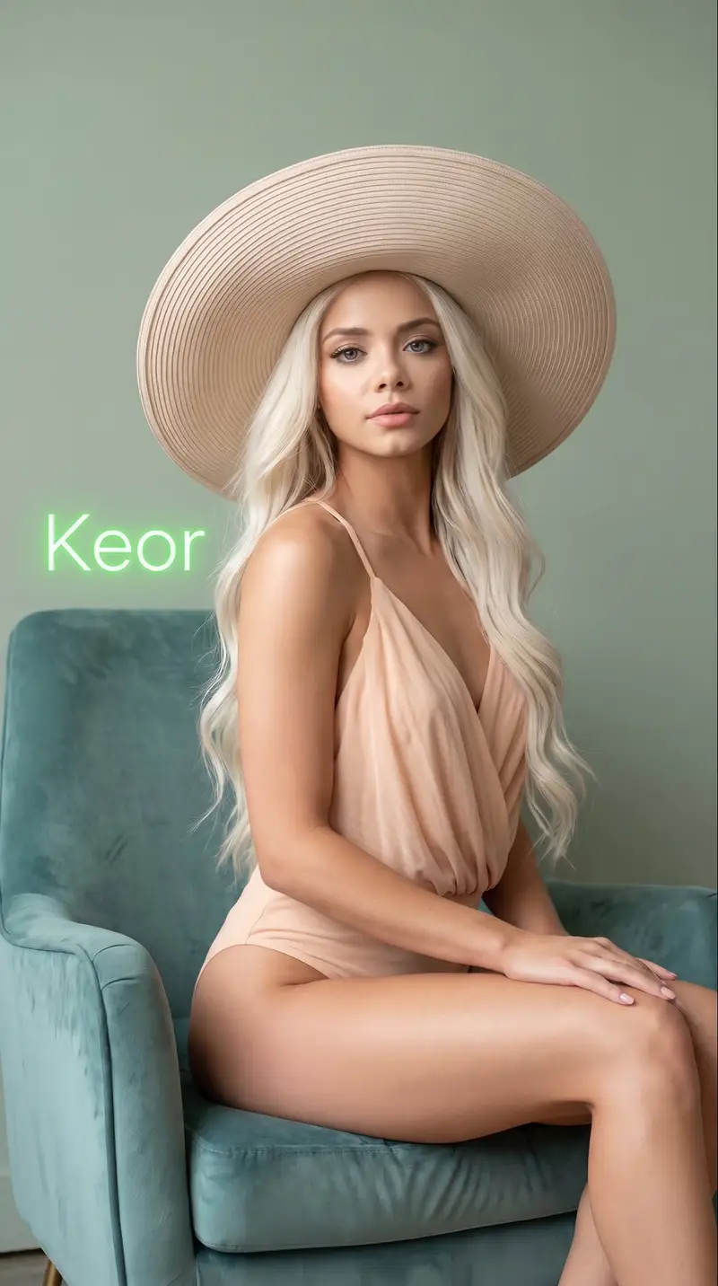 Preview of Minimalist Sage Green Studio Portrait