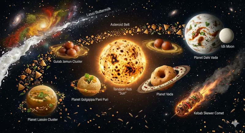 پیش‌نمایش The Food Galaxy: Cosmic Indian Street Food Solar System