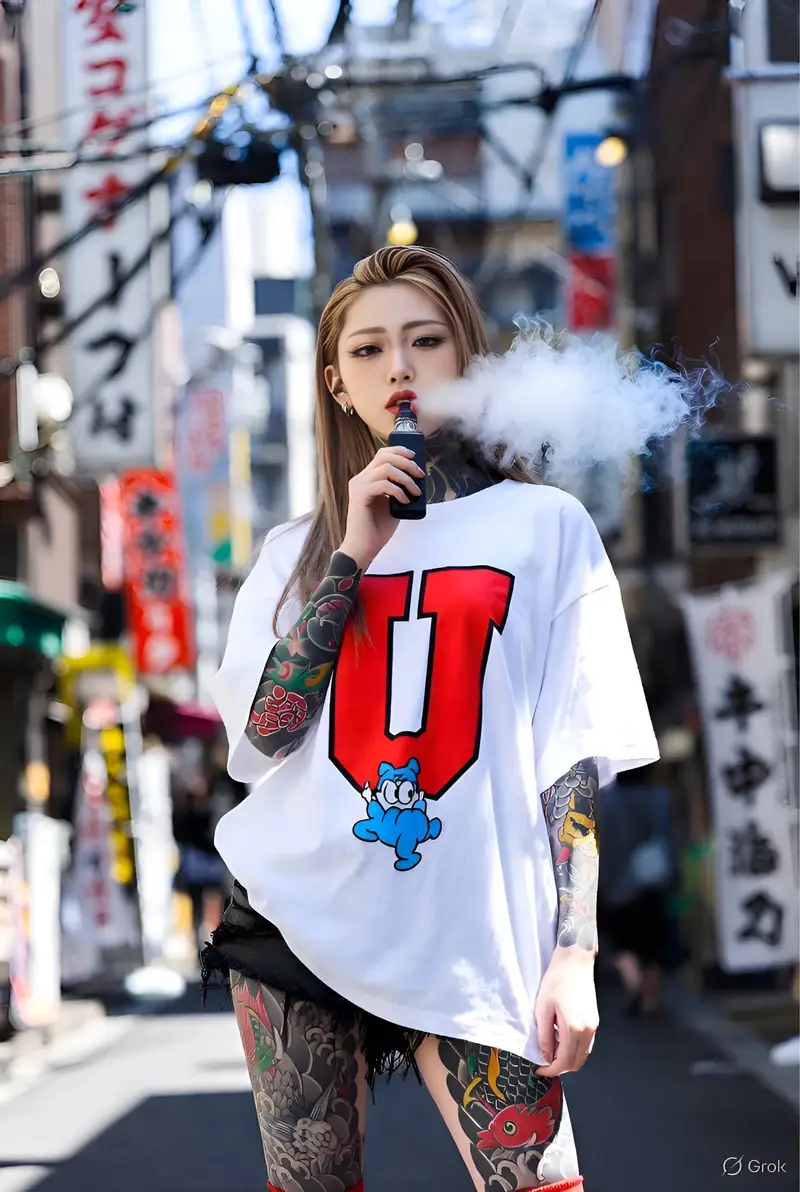 پیش‌نمایش Edgy Urban Street Style Portrait in Tokyo Alleyway