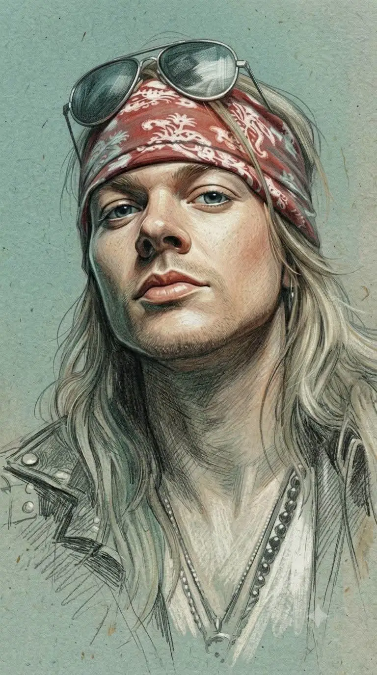 پیش‌نمایش Traditional Colored Pencil Portrait Sketch