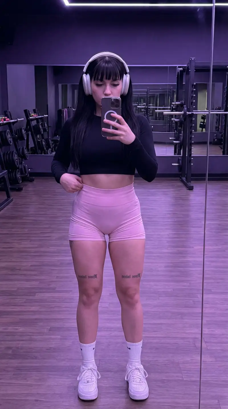 پیش‌نمایش Photorealistic Gym Mirror Selfie Prompt