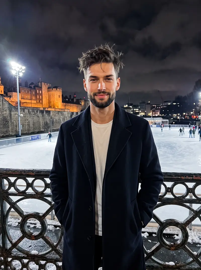 Preview of Male Winter Portrait at Ice Rink