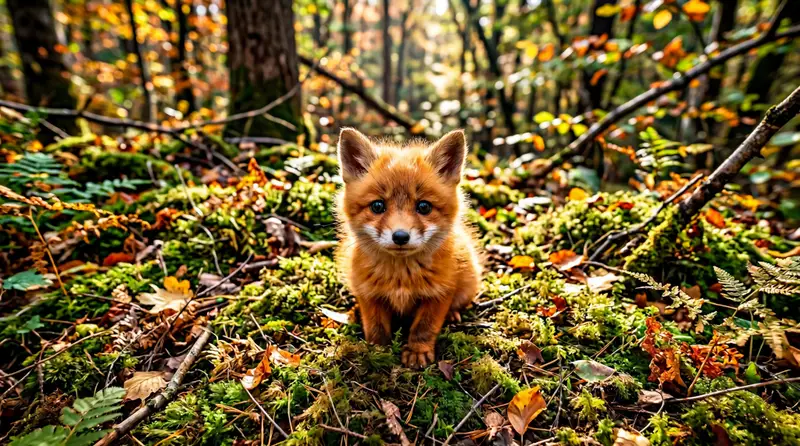 Preview of Adorable Baby Red Fox Kit Image Generation Prompt