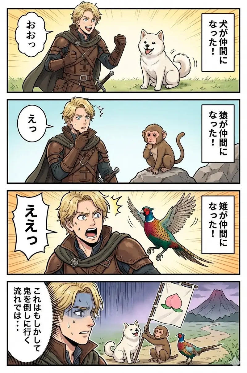 Preview of Google Nano Banana Manga: One Person and Three Animals