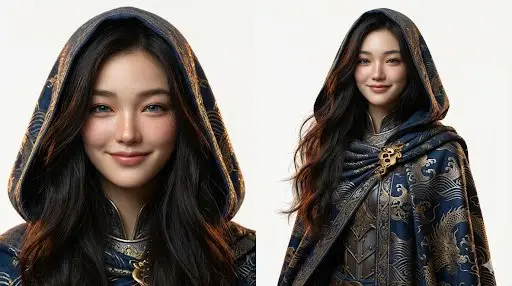 Preview of Side-by-Side Fantasy Character Design Sheet