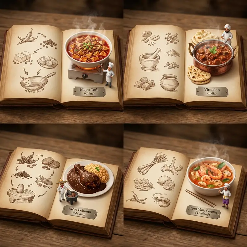 Preview of 2x2 Grid Pop-Up Cookbook Diorama Prompt for Nano Banana