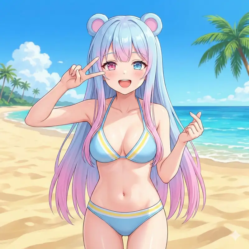 Preview of Beach Day Image Generation
