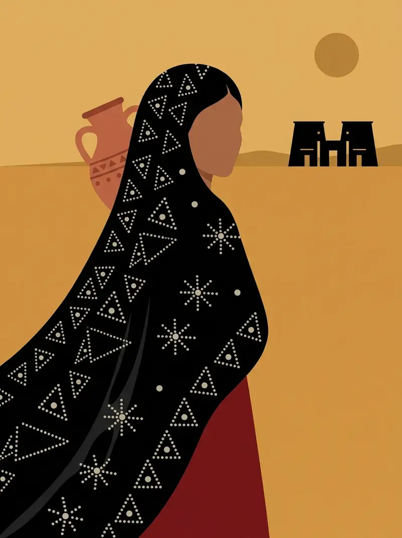 Preview of Sa'idi Egyptian Woman Vector Illustration