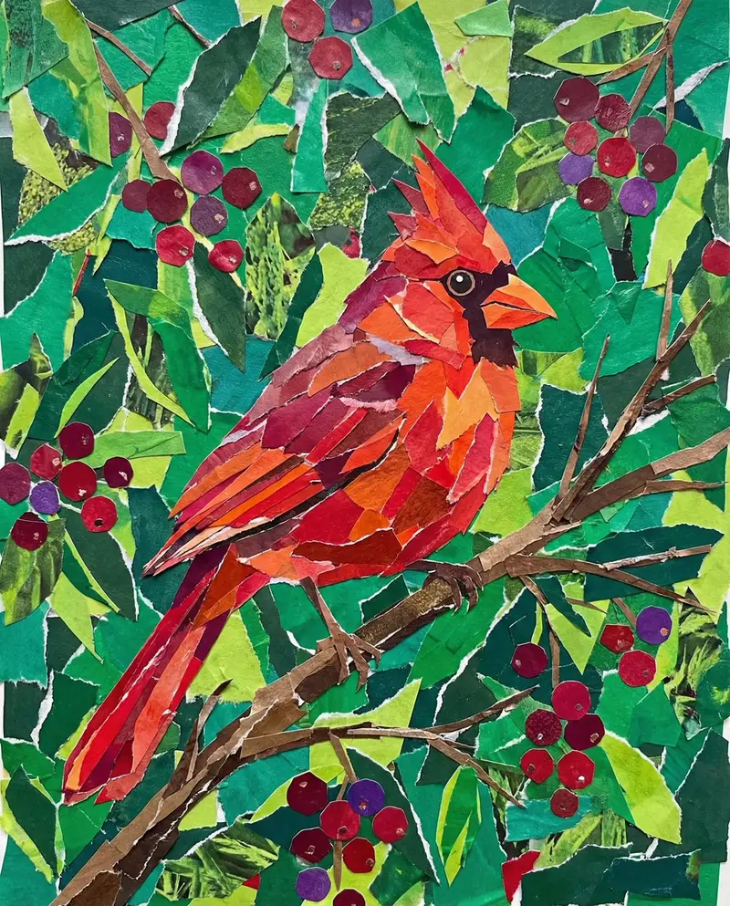 Preview of Vibrant Cardinal Collage Prompt