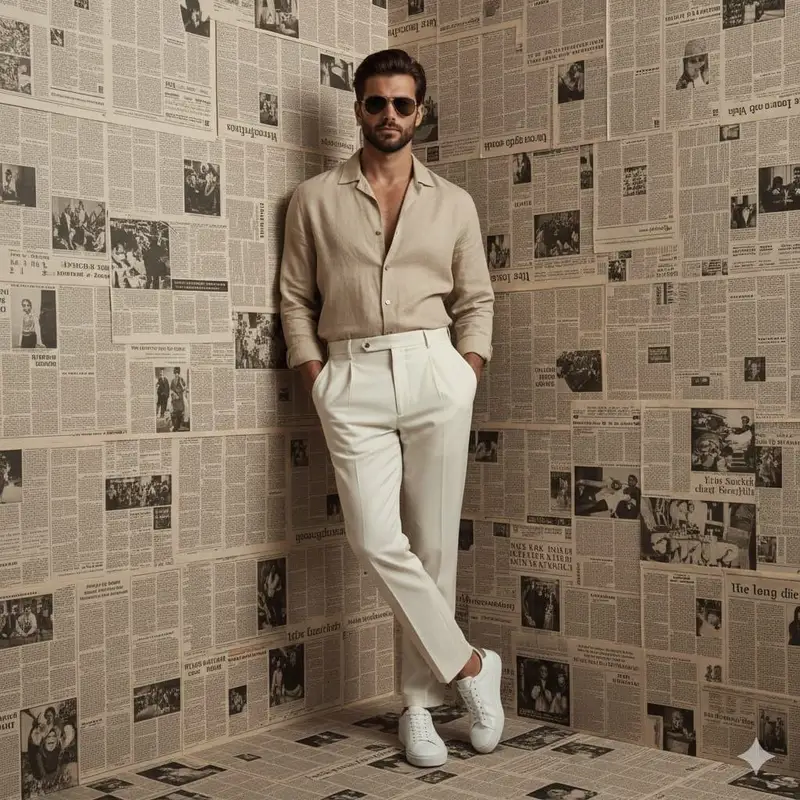 Preview of Cinematic Men's Fashion Portrait Prompt