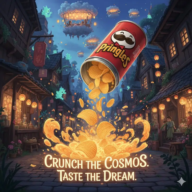 پیش‌نمایش Surreal Studio Ghibli food advertisement prompt