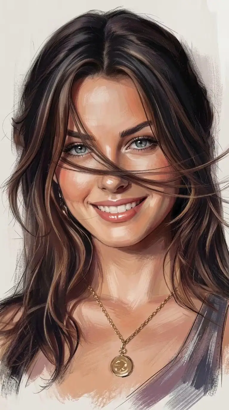 Preview of Expressive Painterly Realistic Hybrid Portrait