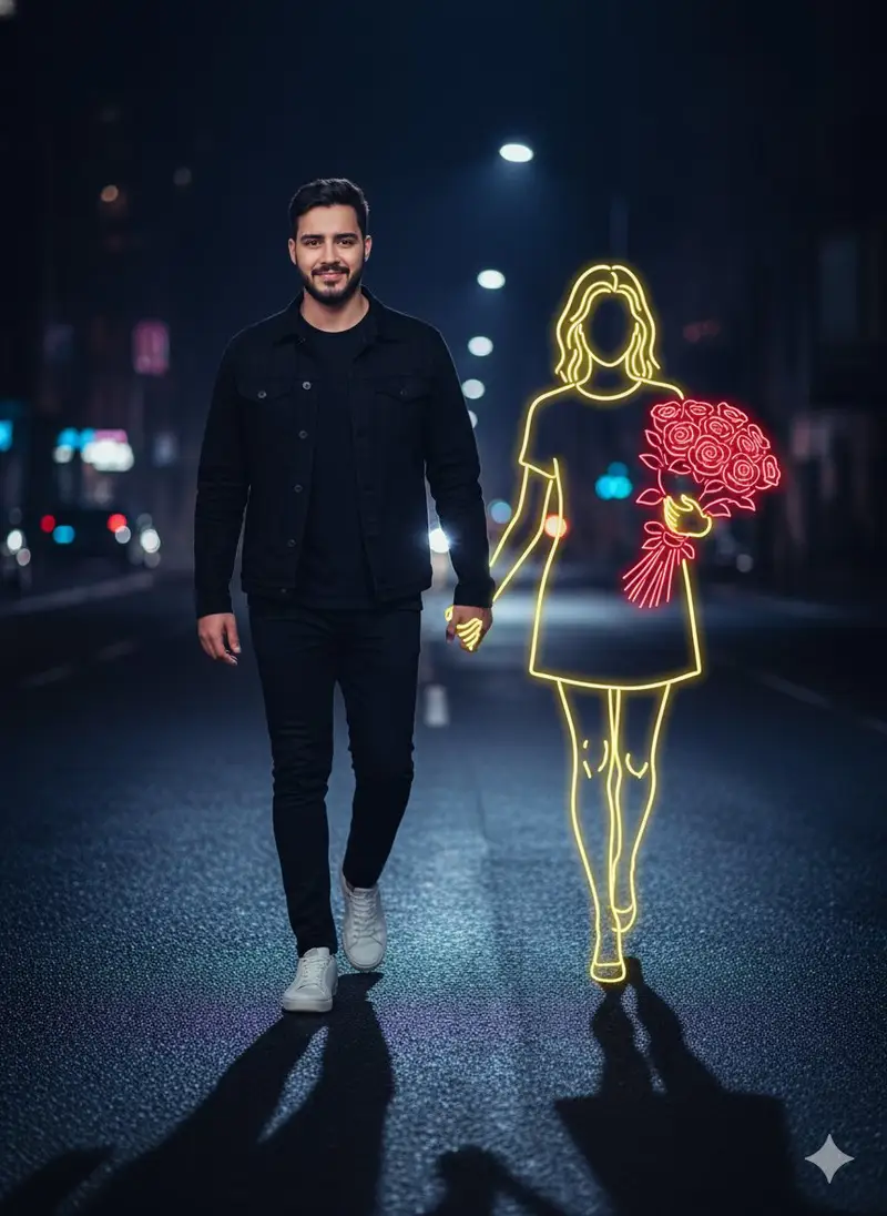 پیش‌نمایش پرترهٔ سینمایی شبانه با ضدنور نئونی