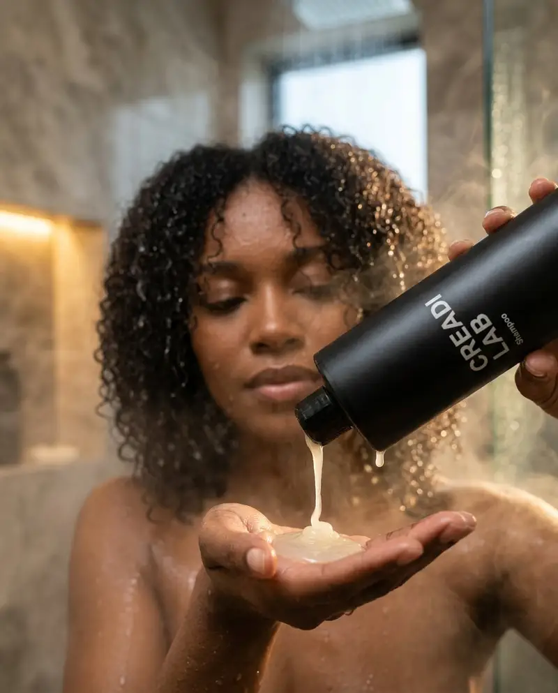 Preview of Luxury Beauty Ad Prompt (Shower Scene)